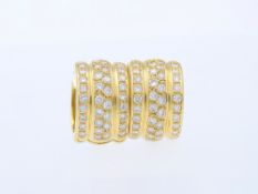 Ohrringe 2,50 ct. Diamanten 750 Gelbgold 18 Karat