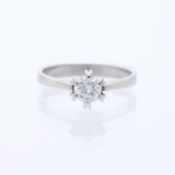 Eduard G. Fidel Pforzheim Ring 0,45 ct. Diamant 750 Weißgold 18 kt.
