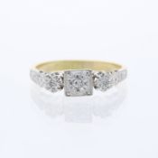 Ring Diamanten 750 Gold / 18 Karat & Platin