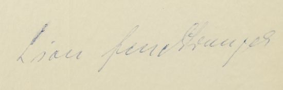 Autograph. – Lion Feuchtwanger