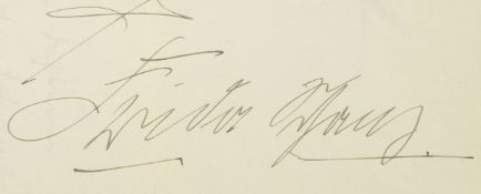 Autograph. – Frida Schanz