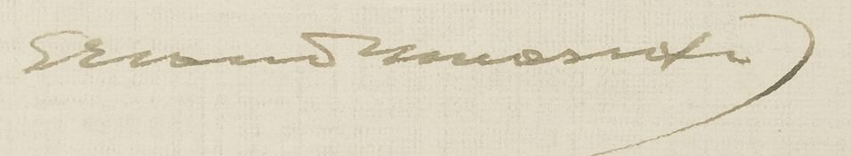 Autograph. – Erica von Handel-Mazzetti