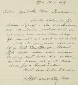 Autograph. – Mechtilde (Fürstin) Lichnowsky