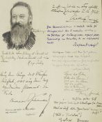Autographen. – Gemeinschaftsgratulation