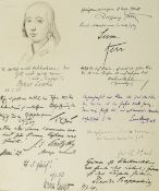 Autographen. – Gemeinschaftsgratulation