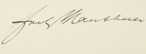 Autograph. – Fritz Mauthner