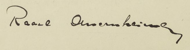 Autograph. – Raoul Auernheimer