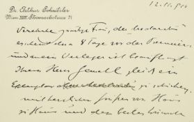 Autograph. – Arthur Schnitzler