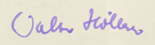 Autograph. – Walter Höllerer