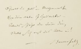 Autograph. – Eduard von Bauernfeld