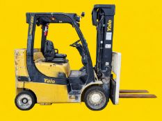 2018 YALE GLC080 LPG (propane) Forklift. 8,000 lb capacity. Mast: 94 in lowered / 201 in raised.