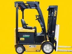 2023 YALE ERC050 Electric Forklift. 5,000 lb capacity. Mast: 85 in lowered / 195 in raised.