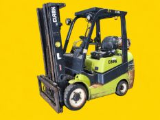 2014 CLARK C30CL LPG (propane) Forklift. 6,000 lb capacity (per Atlas report). Mast: 82 in lowered /