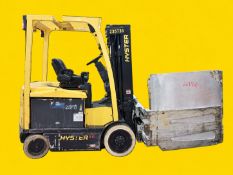 2019 HYSTER E45XN-33 Electric Forklift. 4,500 lb capacity. Mast: 82 in lowered / 189 in raised.