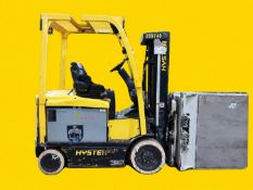 2019 HYSTER E45XN-33 Electric Forklift. 4,500 lb capacity. Mast: 82 in lowered / 189 in raised.