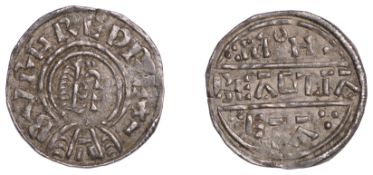 Kings of Mercia, Burgred, Penny, Phase IIb [V3/A], struck by the moneyer Beagstan, draped...