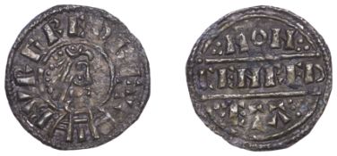 Kings of Mercia, Burgred, Penny, Phase III [H12/A], struck by the moneyer Cenred, draped...
