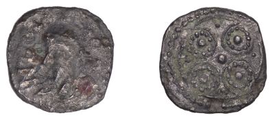 Early Anglo-Saxon Period, Sceatta, Secondary Series L, c. 710-60, draped bust left, trace...