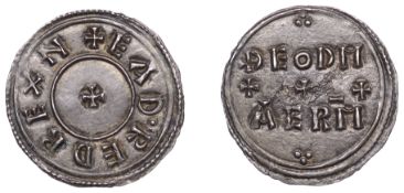 Eadred (946-955), Penny, Two Line type [HT 1], struck from North-Eastern dies by the...