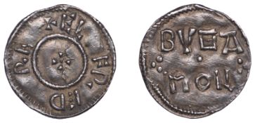 Kings of Wessex, Alfred the Great, Third coinage, Penny of the Two Line type [BMC XIV]...