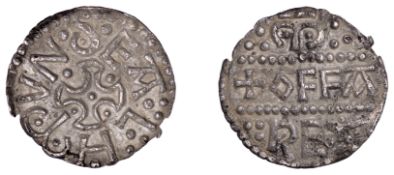 Kings of Mercia, Offa, Heavy coinage, c. 792-96, Struck at London by Eahlmund, m / + offa /...