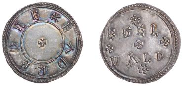 Eadred (946-955), Penny, Two Line type [HR 1], struck from North-Western dies by the...