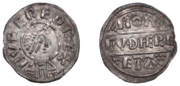 Kings of Mercia, Burgred, Penny, Phase III [H10/A], struck by the moneyer Guthhere, draped...