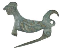 A copper alloy Roman champlev&eacute; enamelled cockerel brooch, of Mackreth type 4.b.1, formed...