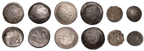 Continental Iron Age, DANUBIAN CELTS, imitating Philip II and his successors, Tetradrachm,...