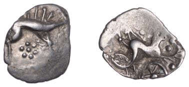 British Iron Age, ICENI, Uninscribed issues, silver Unit, Freckenham Boar type, chunky boar...