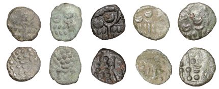 British Iron Age, DUROTRIGES, Uninscribed issues, bronze Staters (5), Hod Hill type,...
