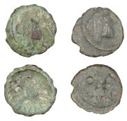 British Iron Age, CATUVELLAUNI, Cunobelin (c. AD 8-41), bronze Units (2), Victory Horseman...