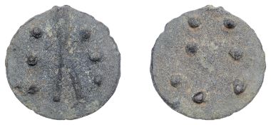 British Iron Age, DUROTRIGES, Uninscribed issues, cast bronze Unit, Hengistbury Mini Dots...