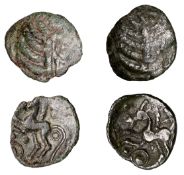 British Iron Age, CATUVELLAUNI, Addedomaros (c. 45-25 BC), bronze Units (2), Corded type,...