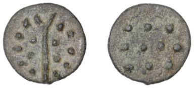 British Iron Age, DUROTRIGES, Uninscribed issues, cast bronze Unit, Hengistbury Multi Dots...