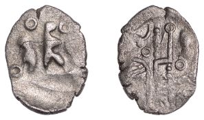 British Iron Age, DUROTRIGES, Uninscribed issues, silver Quarter-Stater, Duro Boat Dots...