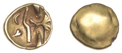British Iron Age, GALLO-BELGIC, Morini, Uninscribed issues, gold Quarter-Stater, series D...