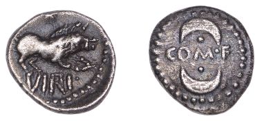 British Iron Age, ATREBATES and REGNI, Verica (c. AD 10-40), silver Unit, Star Boar type,...