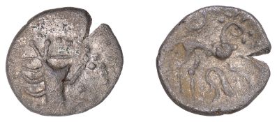 British Iron Age, ICENI, Uninscribed issues, silver Unit, Norfolk Boar Phallic type,...