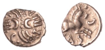 British Iron Age, CATUVELLAUNI, Tasciovanus (c. 25 BC - AD 10), gold Quarter-Stater, Tasci...