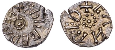 Kings of Northumbria, &AElig;thelred II (841-44), First Reign, Styca, gp Cii, struck by Eanred,...