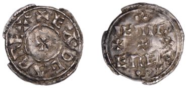 Eadgar (959-975), Penny, Two Line type [HT 1, York], Heriger, ea.dgar rex, small cross,...