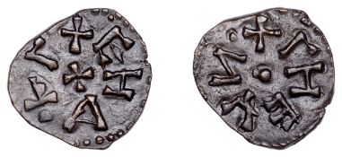 Kings of Northumbria, Anonymous Issues (c. 850-70), Styca, +ehax&gamma; around small cross, rev....