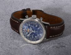 Breitling. A special edition stainless steel chronograph wristwatch, Ref. AB0210, Navitimer...