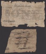Provincial Banknotes, a small group comprising Maidstone Bank, &pound;1, 1821, Weald of Kent...