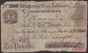 Wirksworth and Ashbourne Derbyshire Bank, for Richd. Arkwright &amp; Compy, &pound;10, 20 March...