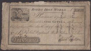 Royds Iron Works, Leeds, for Saml Popplewell, Richd Pullan &amp; Josh. Shaw., 1 Guinea, 6 April...