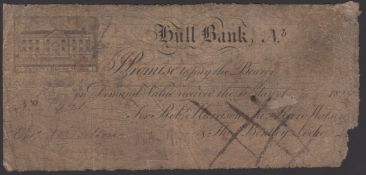Hull Bank, for Robt Harrison, Jas Kiero Watson &amp; Thos Bentley Locke, &pound;1, 5 January(?)...