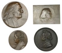 Miscellaneous, Ludwig van Beethoven, (c. 1927), uniface bronze clich&eacute;s (2), both undated...