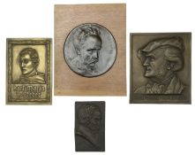 Miscellaneous, Richard Wagner, undated, a uniface bronze plaque by G.V. Voorschoten, 180 x...